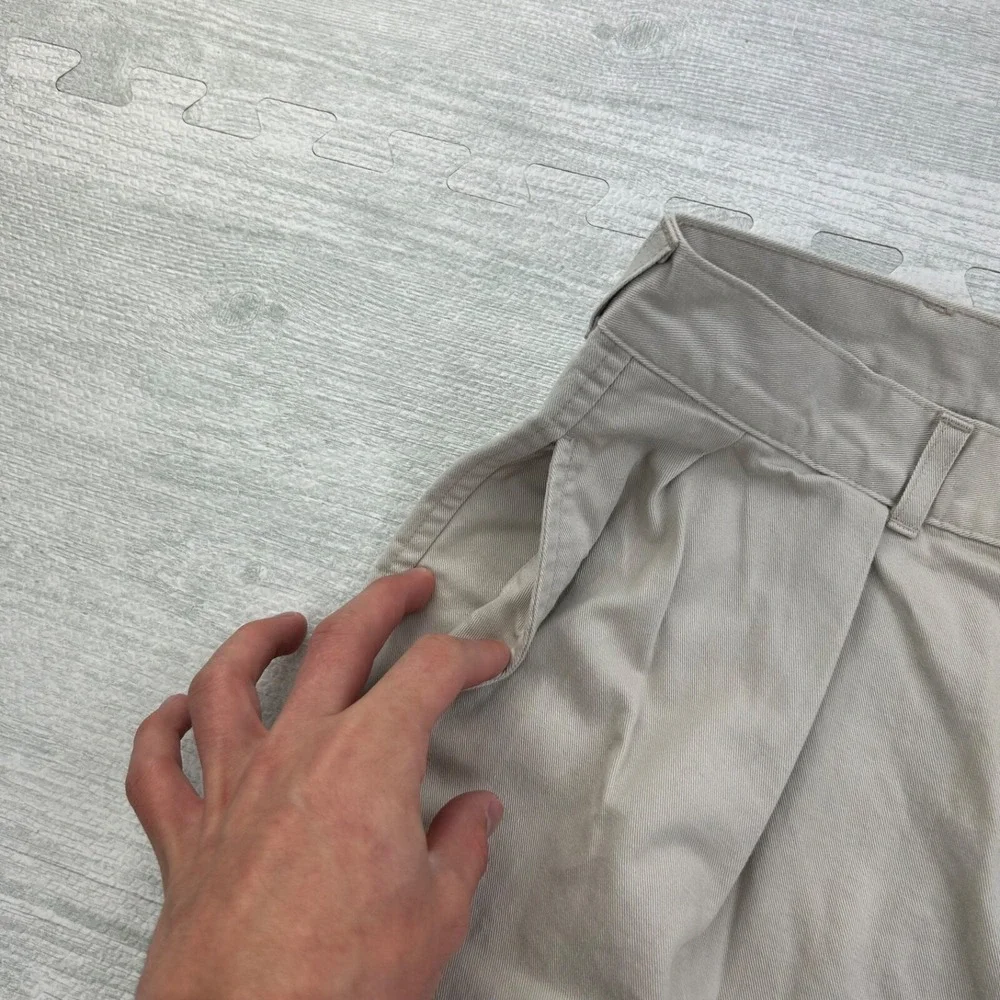 Vintage 90s Polo Ralph Lauren Pants Size 36x32 Tan Chino Casual Golf‎ Boho